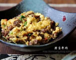 滑蛋牛肉的做法
