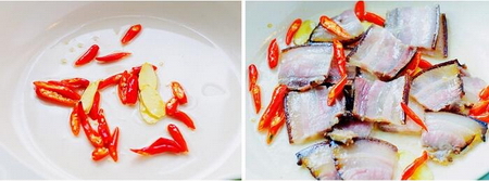 蒜苗炒腊肉的做法步骤3