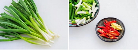 蒜苗炒腊肉的做法步骤2