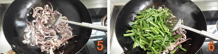 韭菜炒鱿鱼须的做法步骤5-6