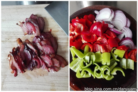 腊肉炒红椒步骤4