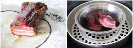 香辣回锅腊肉步骤1-2