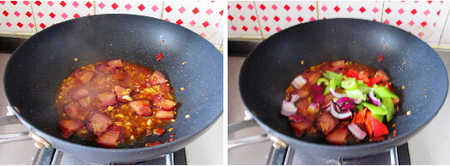 香辣回锅腊肉步骤9-10
