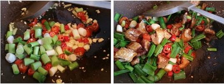 青蒜炒腊鱼腩步骤5