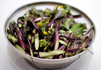 清炒红菜苔的做法步骤3