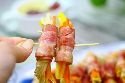 金针菇培根卷的做法步骤8