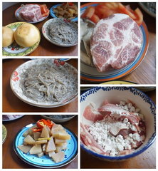 酸萝卜滑肉片的做法步骤1-4