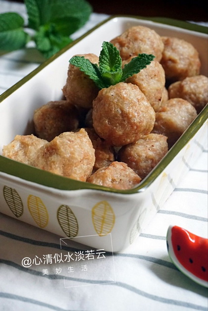 香酥油炸丸子的做法