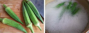 虾皮拌秋葵的做法步骤3