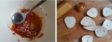 秋葵拌香干的做法步骤1-2