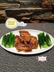 白卤牛肋&白灼秋葵