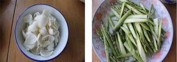 芦笋百合小炒的做法步骤1-2