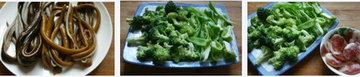 西兰花腊肠黄鳝的做法步骤1-3