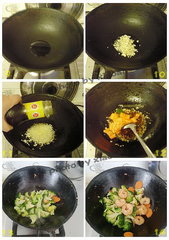 鲍鱼汁鲜虾西兰花的做法步骤9-14