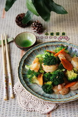 鲍鱼汁鲜虾西兰花