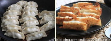 鲜肉香菜锅贴的做法步骤6