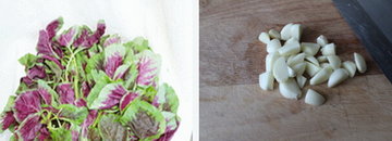 蒜仔烧苋菜步骤1-2