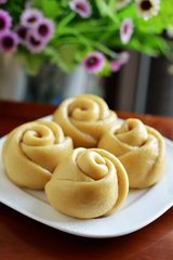 紫苋菜玫瑰花馒头的做法