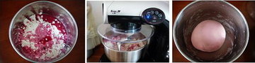 紫苋菜玫瑰花馒头步骤1-3