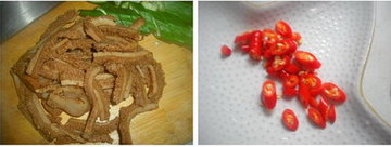 秋葵炒卤牛肚步骤2