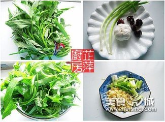 豆豉蒜蓉空心菜原料