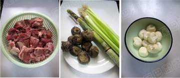 马蹄竹蔗焖羊肉步骤1-3