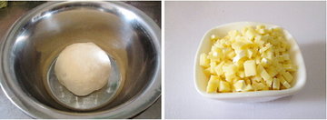 马蹄肉脯披萨步骤3-4