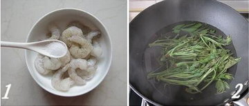 香椿滑虾仁步骤1-2