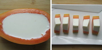 木瓜牛奶冻步骤7-8