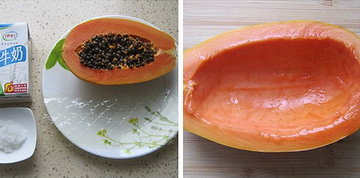 木瓜牛奶冻步骤1-2