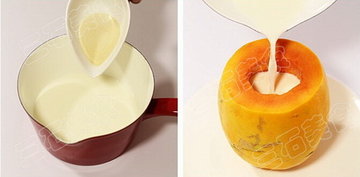木瓜牛奶冻步骤5-6