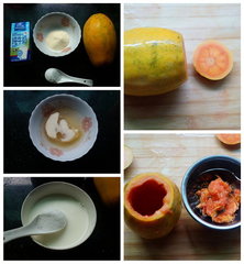 木瓜奶冻的做法步骤1-5