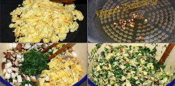 小白菜香菇盒子步骤5-8