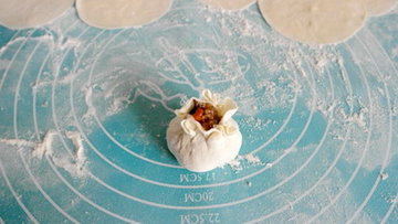 梅干菜糯米烧麦的做法步骤13