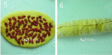 南瓜酸奶枸杞面包步骤5-6