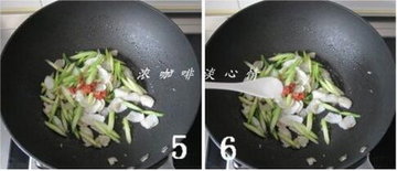 芦笋枸杞炒百合的做法步骤5-6