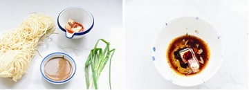 腐乳芝麻酱拌面的做法步骤1-2