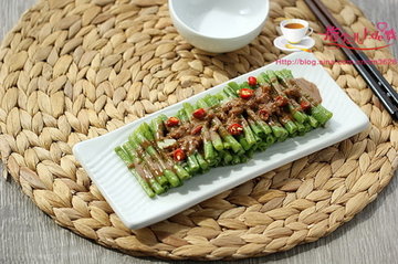 芝麻酱豆角的做法步骤9