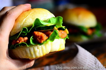 奥良鸡肉汉堡包的做法步骤