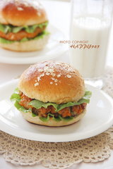 全麦胡萝卜鲜肉汉堡