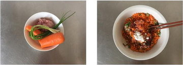 全麦胡萝卜鲜肉汉堡的做法步骤1-2