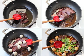 海皇鸭血烩鱼片的做法步骤2