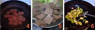 韭菜丝瓜鸭血步骤4-6
