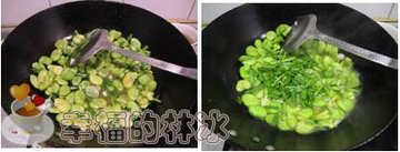 韭菜炒蚕豆步骤5-6