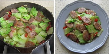 儿菜炒腊肠步骤7-8