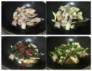 紫苏剁椒煎鱼腩步骤5-8