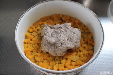 地瓜夹心黑豆渣发糕步骤9