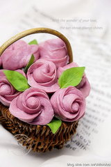 紫薯玫瑰花馒头