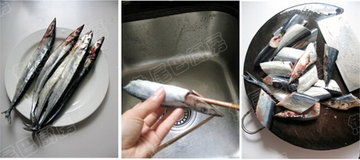 香烤孜然秋刀鱼步骤1-3