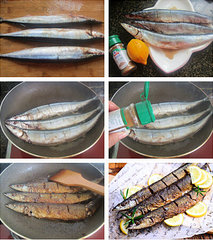 香煎秋刀鱼步骤1-6